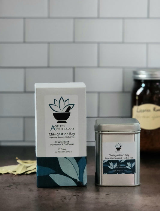 Chai-gestion Bay - Digestive Support Herbal Loose Tea with Strainer