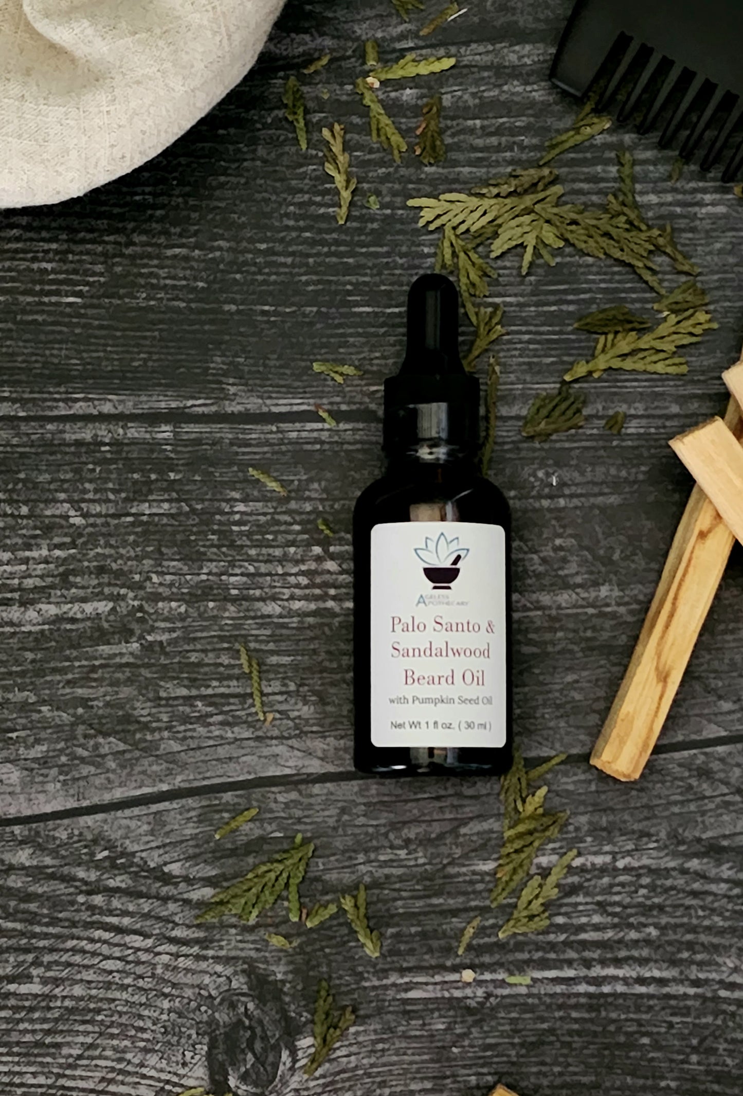 Palo Santo & Sandalwood Beard Oil with Pumpkin Seed Oil