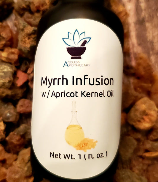 Myrrh Oil Infused in Apricot Kernel Oil ( Commiphora myrrh & Prunus armeniaca )