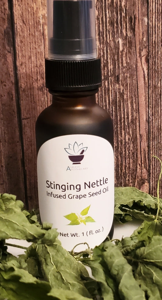 Stinging Nettle Infused Grape Seed Oil (Urtica dioica & Vitis vinifera)