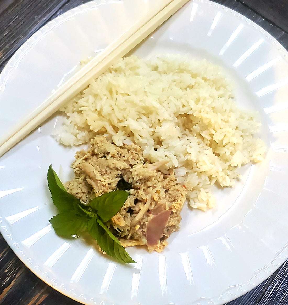 Thai Chicken Salad with steamed rice