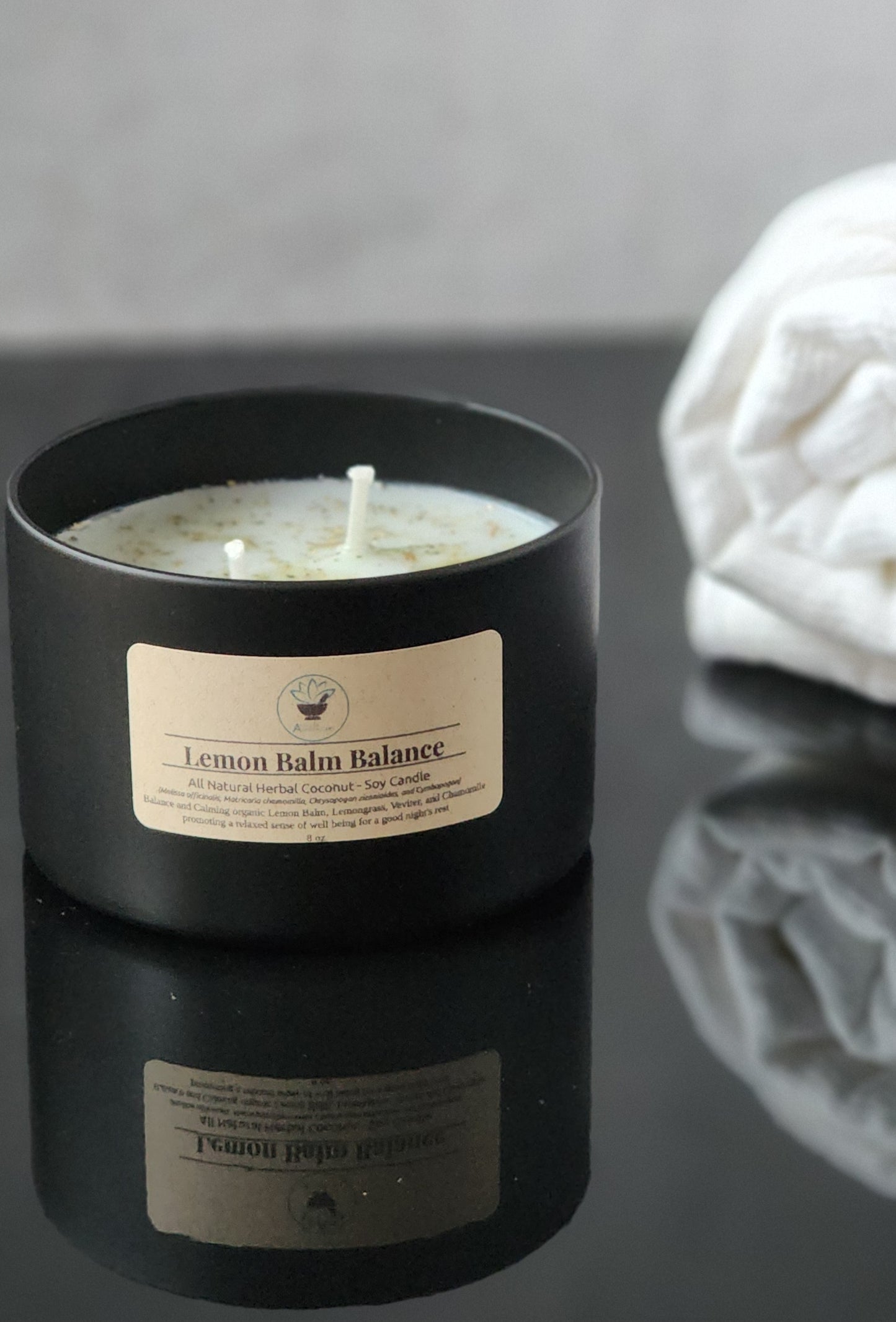 Lemon Balm Balance Double Wick Candle - Coconut Soy Wax