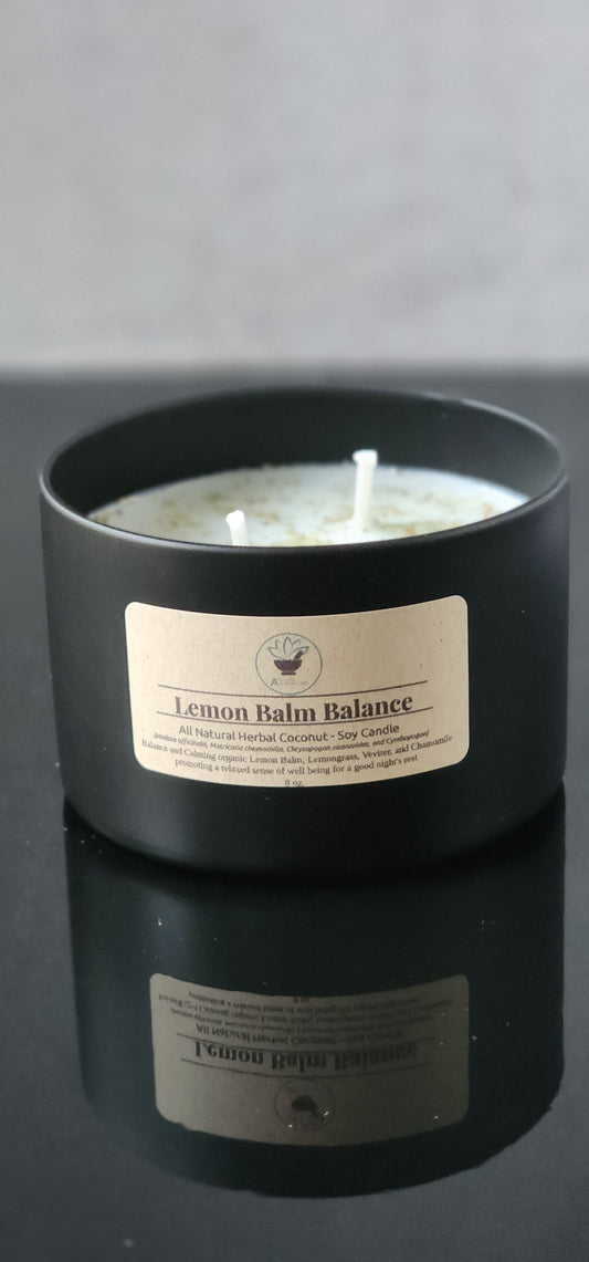 Lemon Balm Balance Double Wick Candle - Coconut Soy Wax