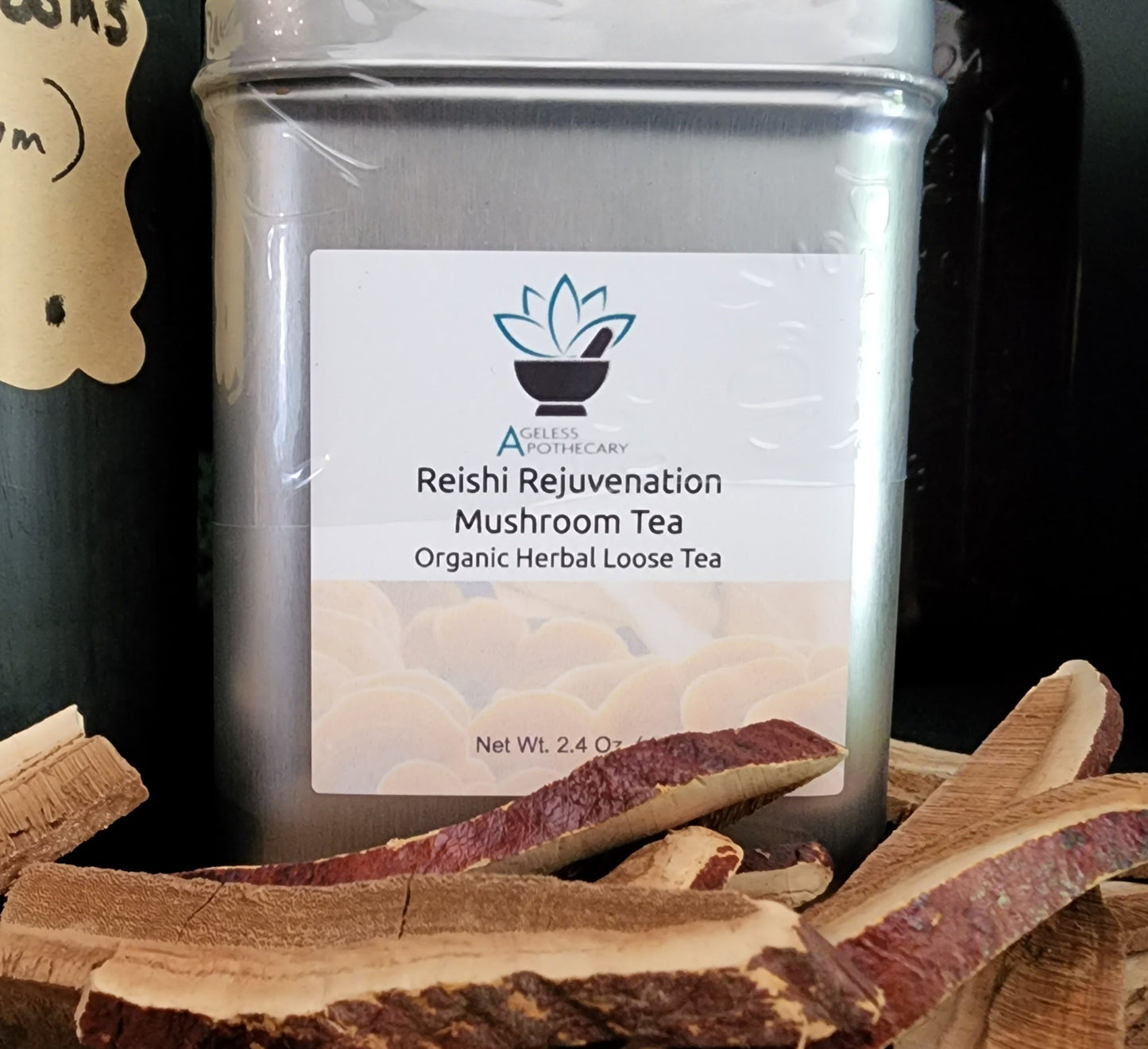 Reishi Rejuvenation Mushroom Loose Tea with Strainer