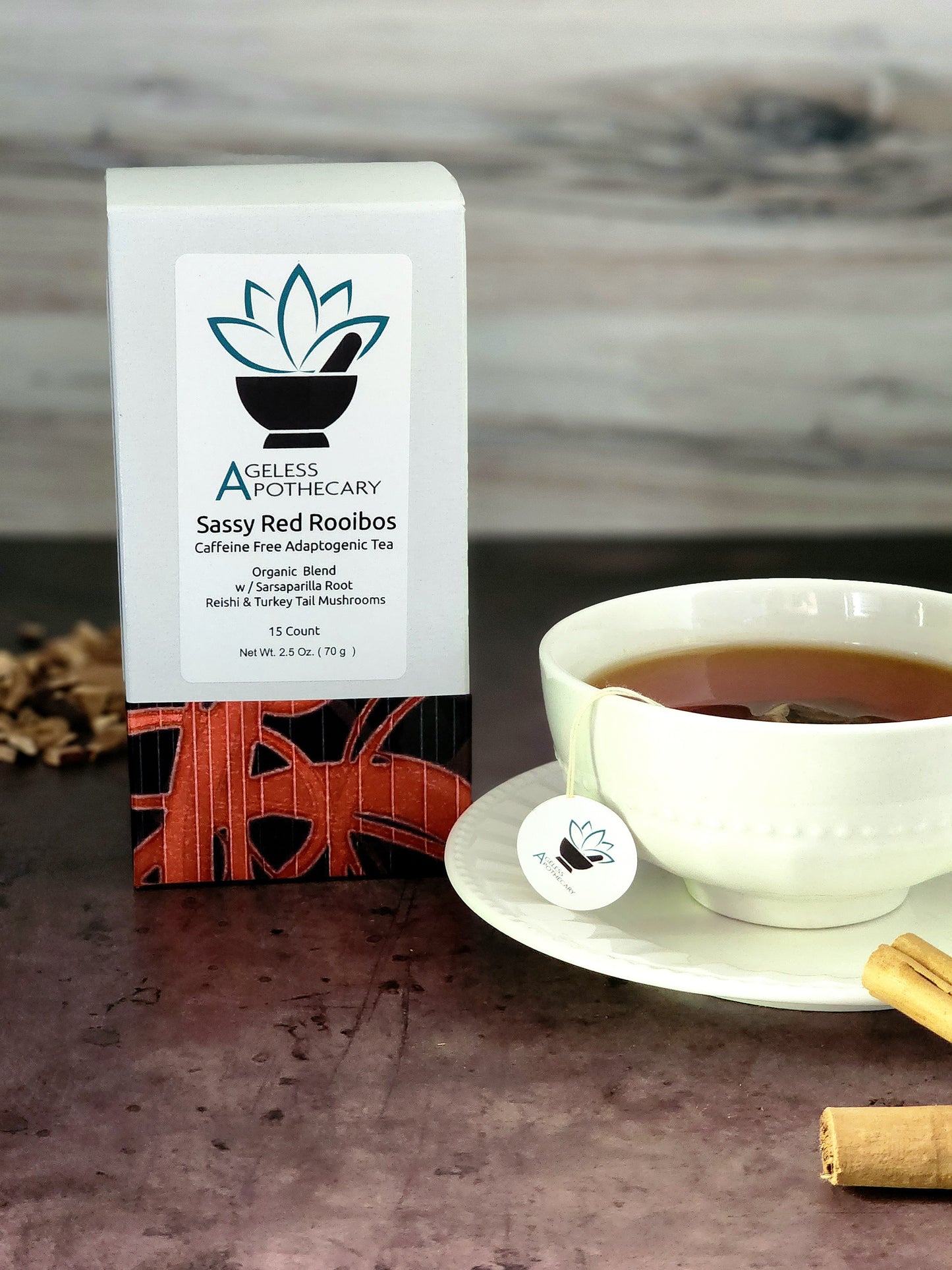 Sassy Red Rooibos Caffeine Free Adaptogenic Tea