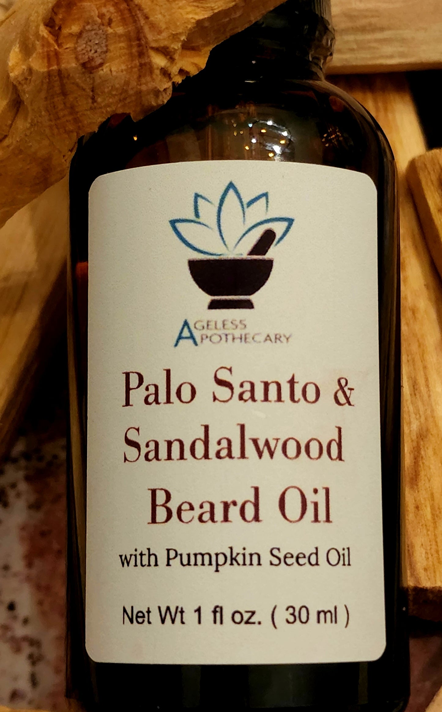 Palo Santo & Sandalwood Beard Oil with Pumpkin Seed Oil